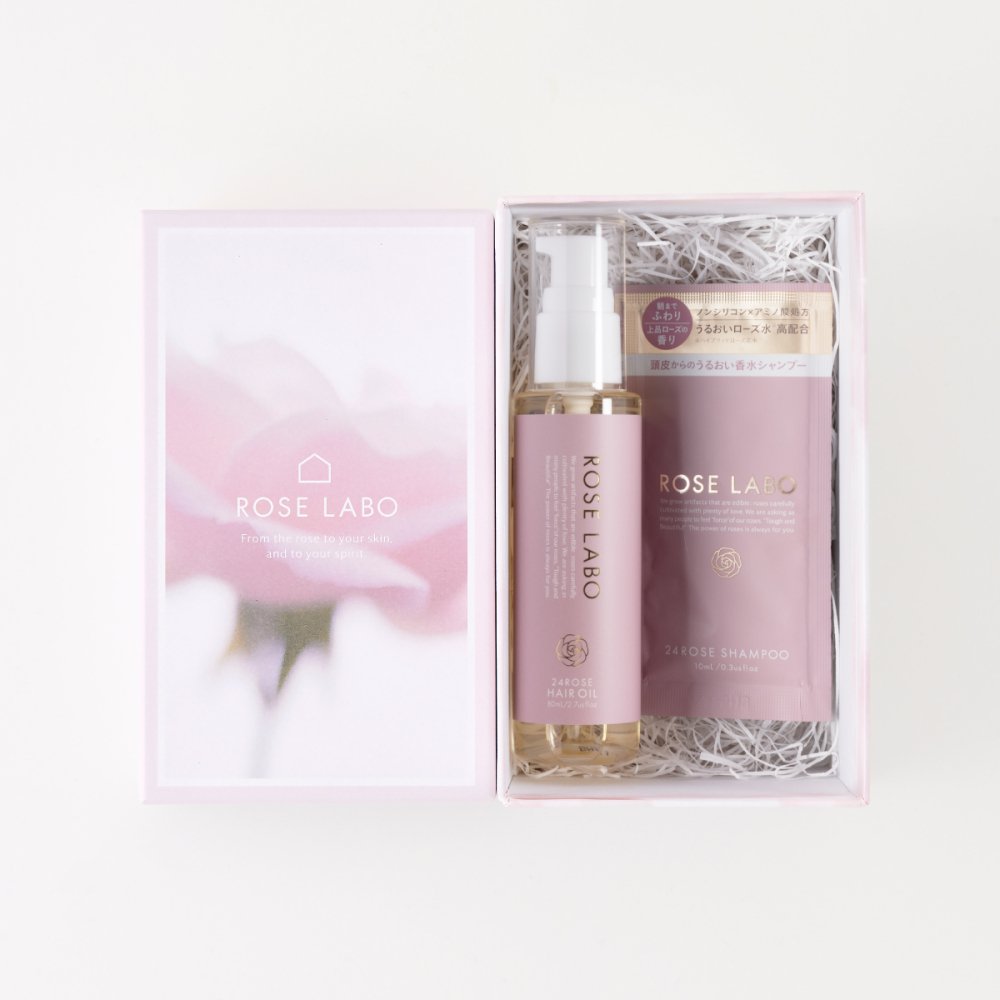24ROSE®️ローズヘアオイル＆ヘアケアミニギフトボックス