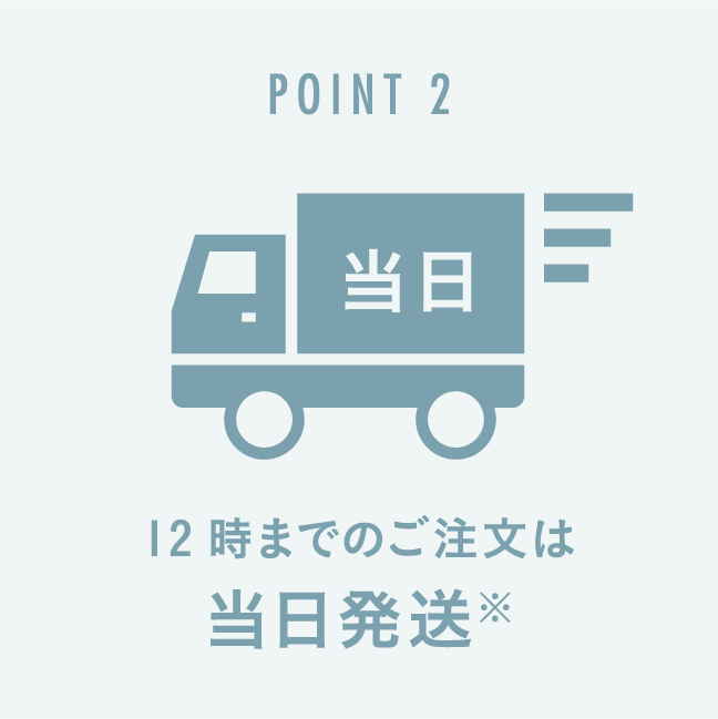 12時までのご注文は当日発送